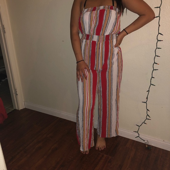 Striped Jump Suit - Picture 2 of 2